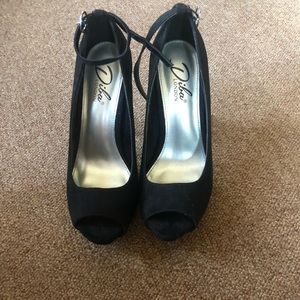 Diba London peep toe pumps with ankle strap